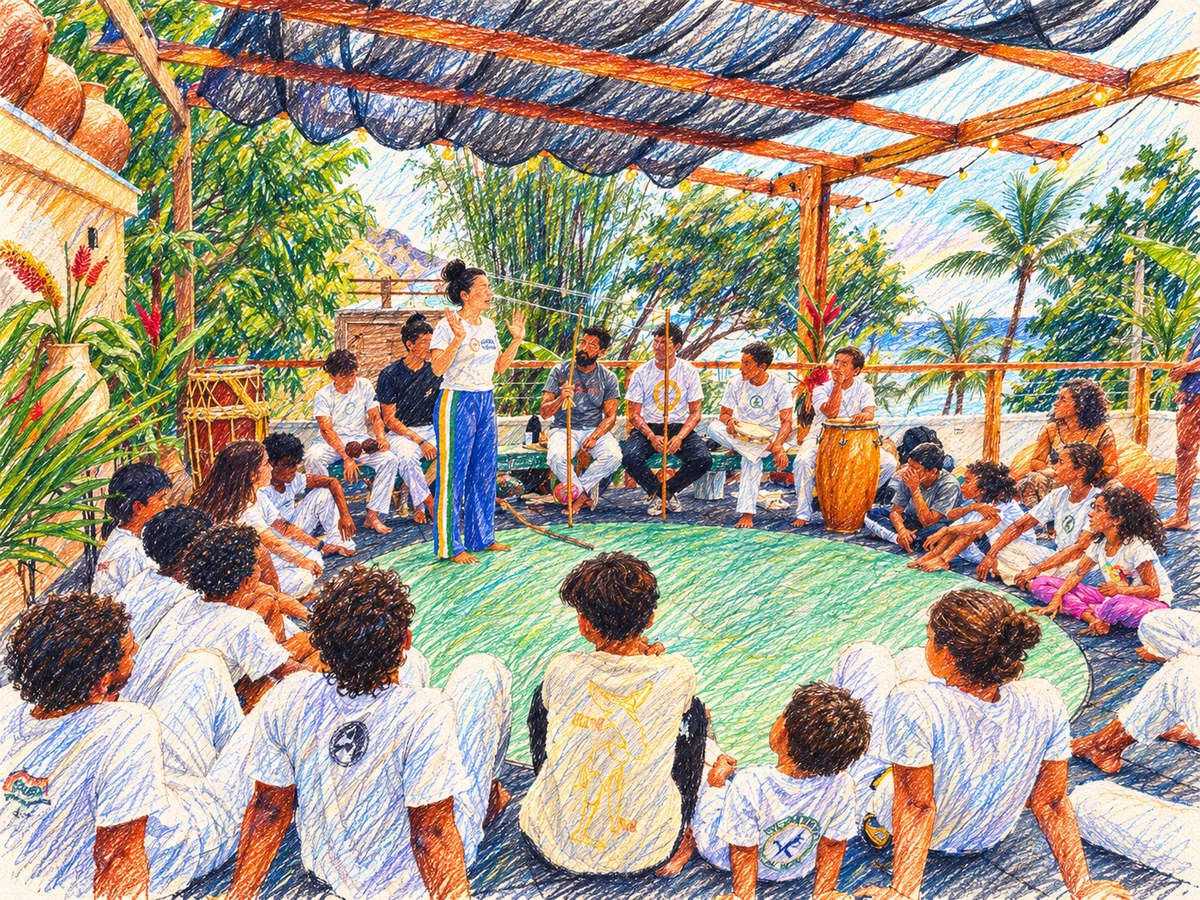 Arte de divulgação da frente de capoeira — Casa do Capoeira