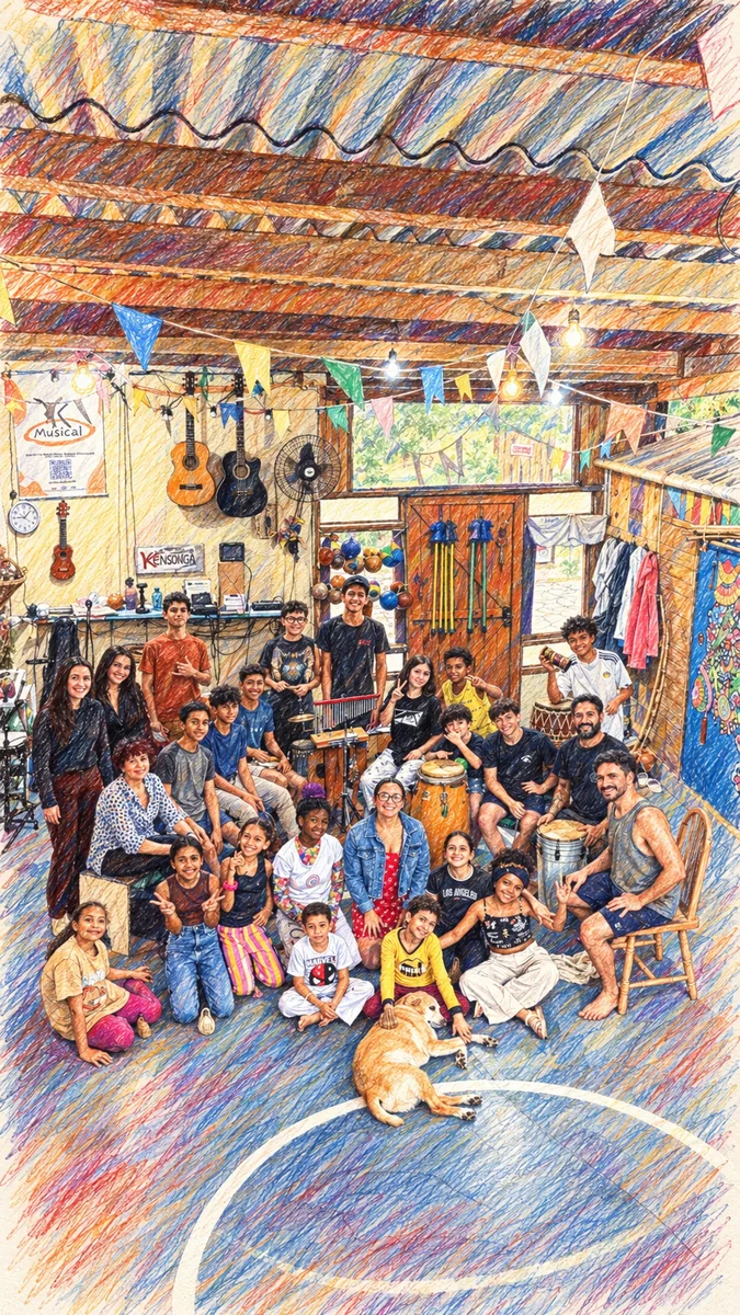 Arte de divulgação da frente de música — Iê Musical