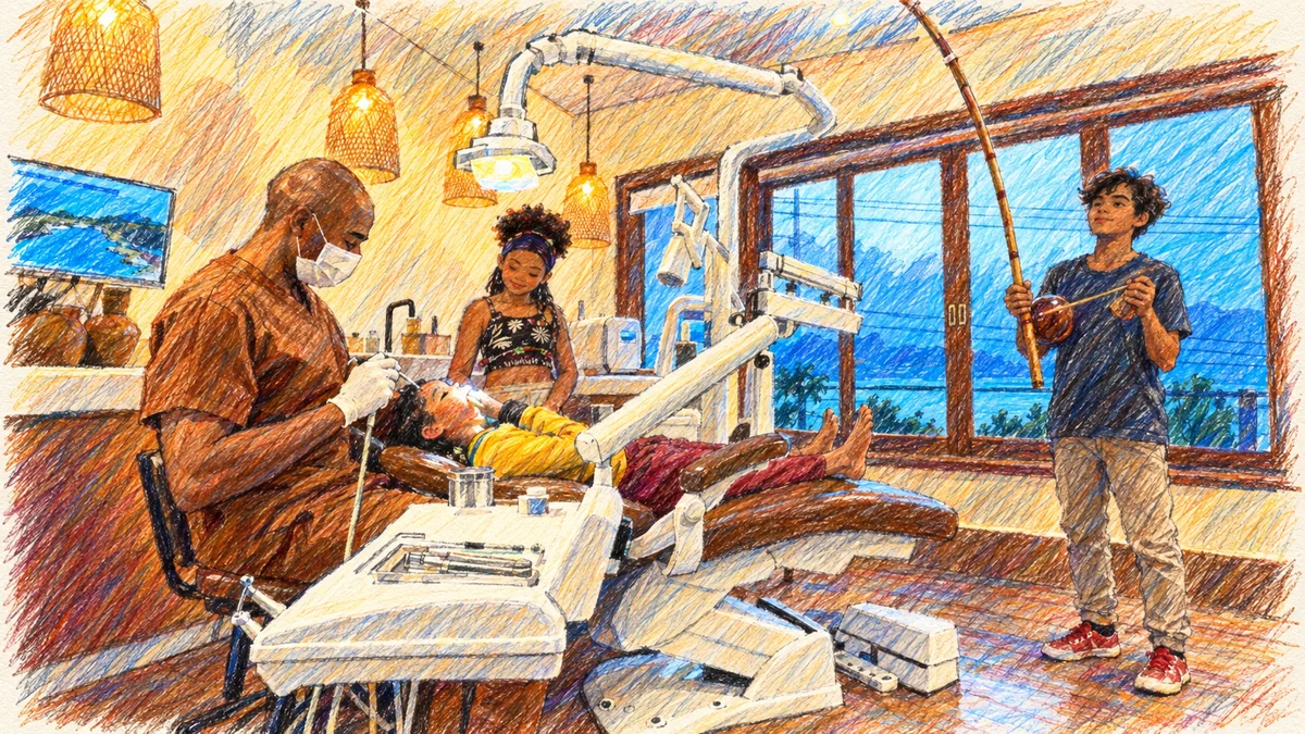 Arte de divulgação da frente de odontologia — Sorrisos da Capoeira